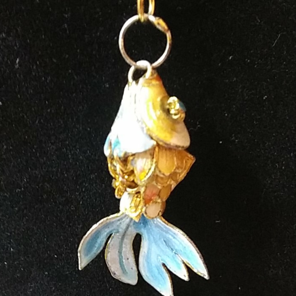 Rachel signed Articulated Fish Pendant